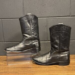 Old West Cry 4110 G Black Leather Western Boots Women’s 7.5 Men’s 6